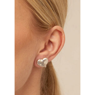 Pendiente UNO heart PLATEADO U