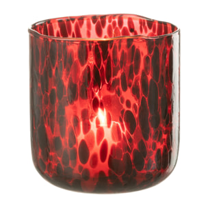 J-Line photophore Tache - verre - rouge/noir - medium