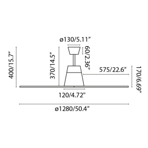 TYPHOON M LED Ventilateur rouille DC