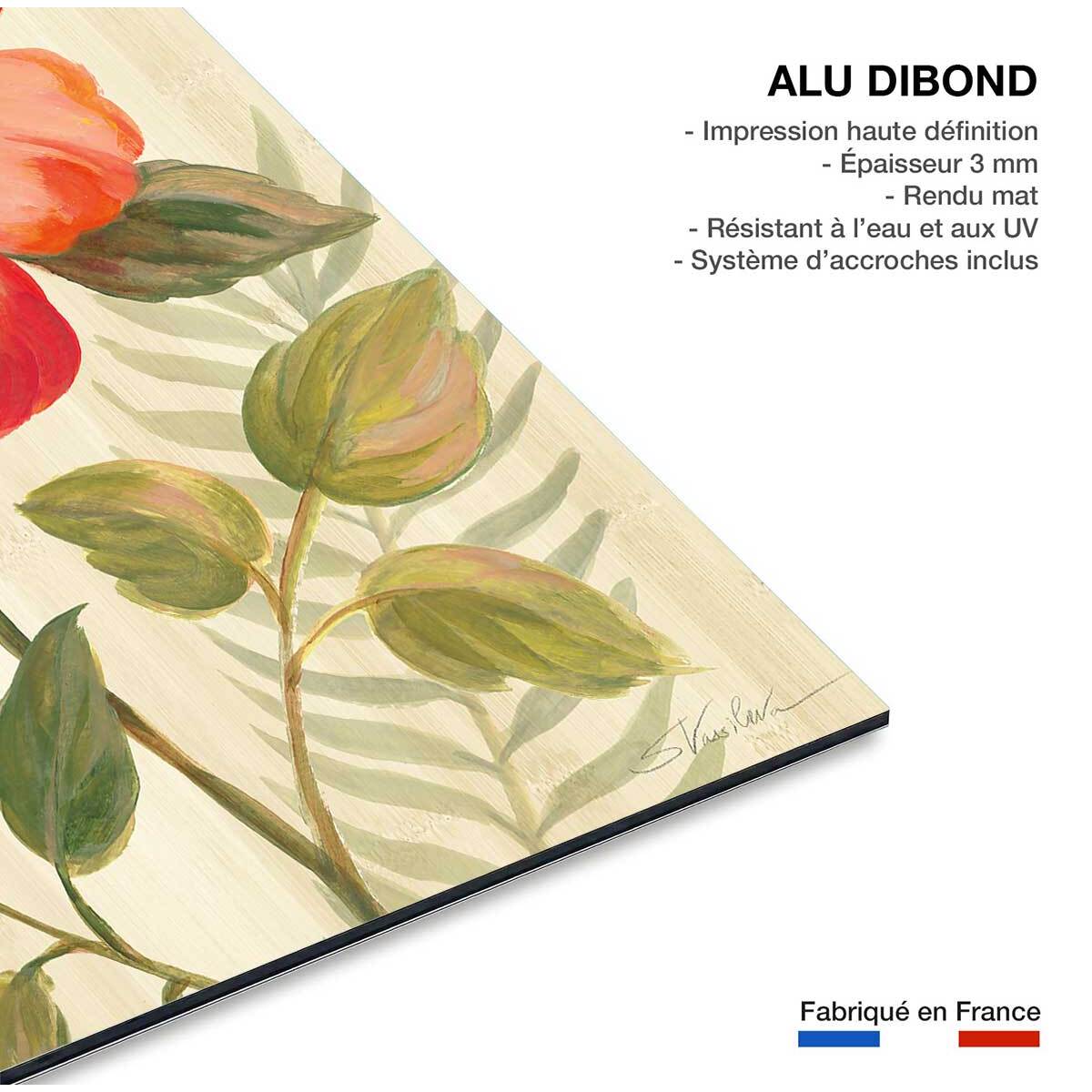 Tableau Diamant d'hibiscus Tableau alu Dibond