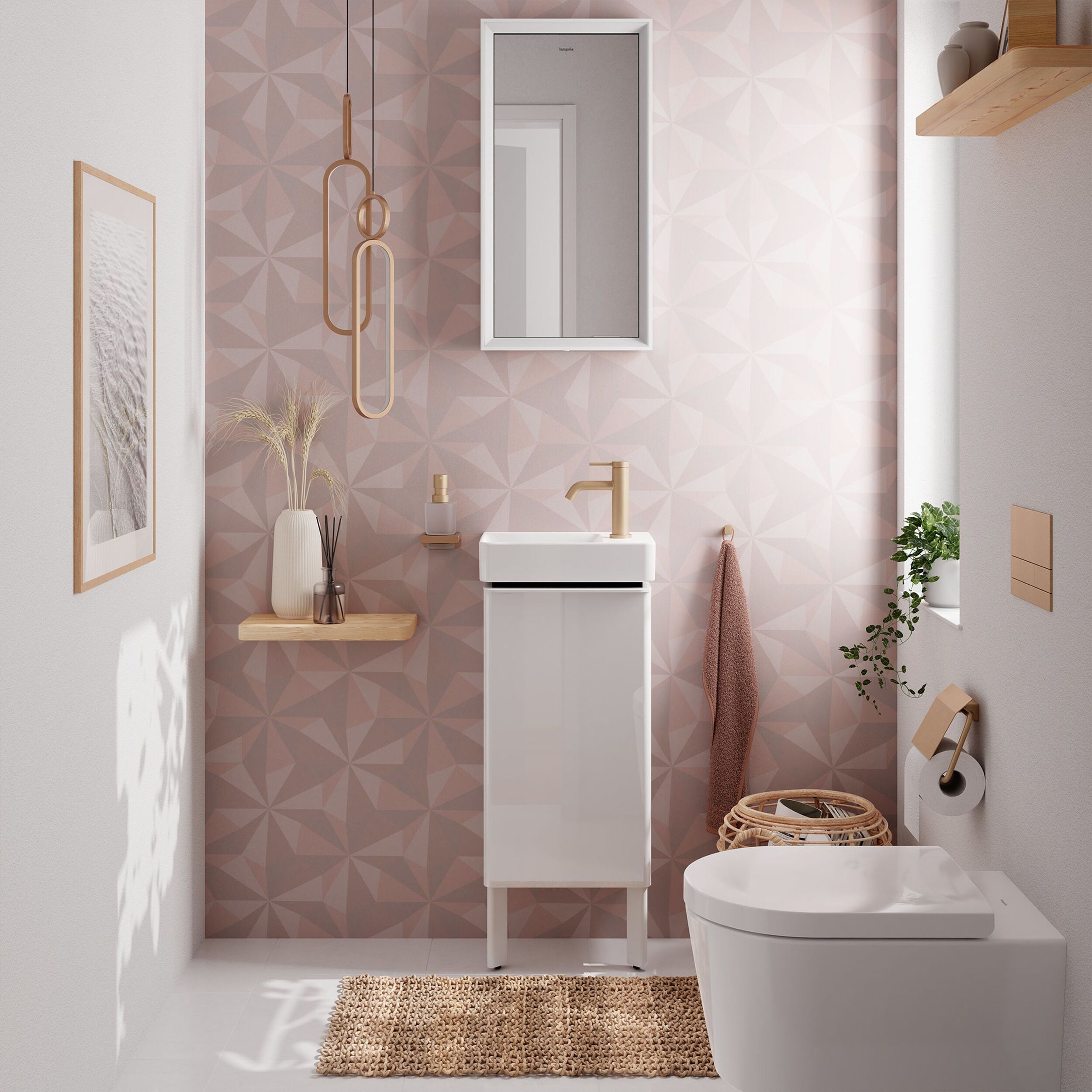 Mitigeur lavabo Tecturis S 80 Ecosmart+ Bronze brossé