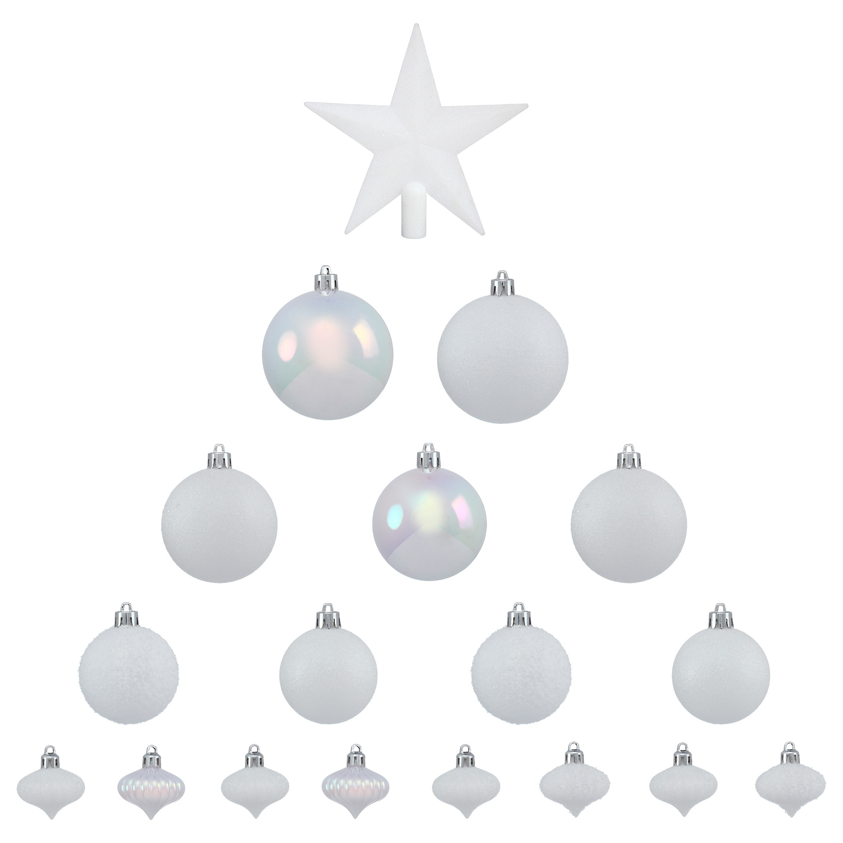 Kit de décoration pour sapin de Noël - Blanc