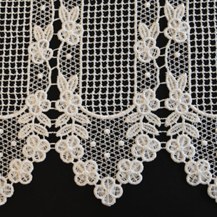 Brise Bise macramé motif fleurs - Ecru