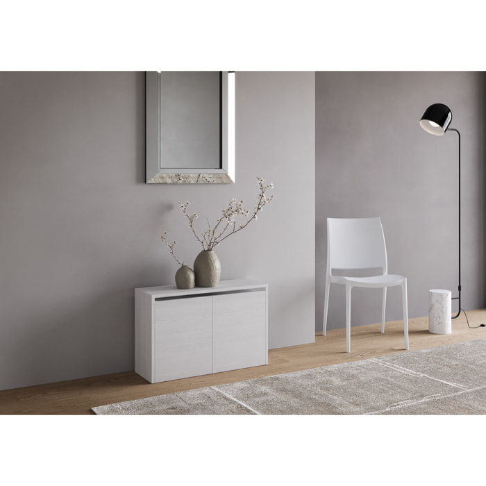 Banc inférieur extensible 26x72/300 cm Evolve Frêne Blanc rallonges internes
