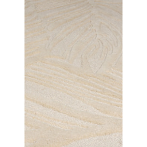 Tapis en laine de couloir FEUILLAGE Beige