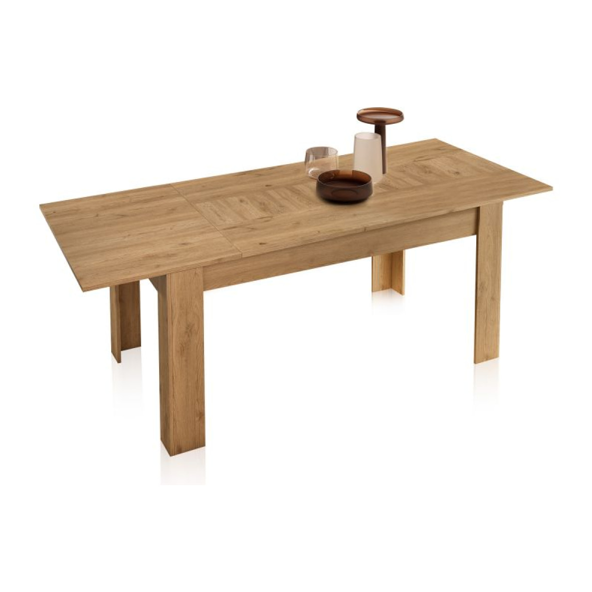 Mesa de comedor extensible Kana Roble Nude