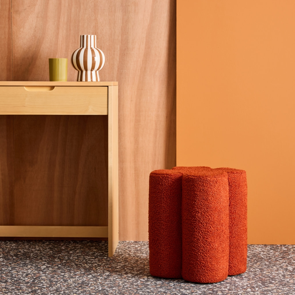 Pouf tabouret trèfle bouclette  CLOVER