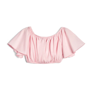 Camiseta de Niña Con Volantes Rosa