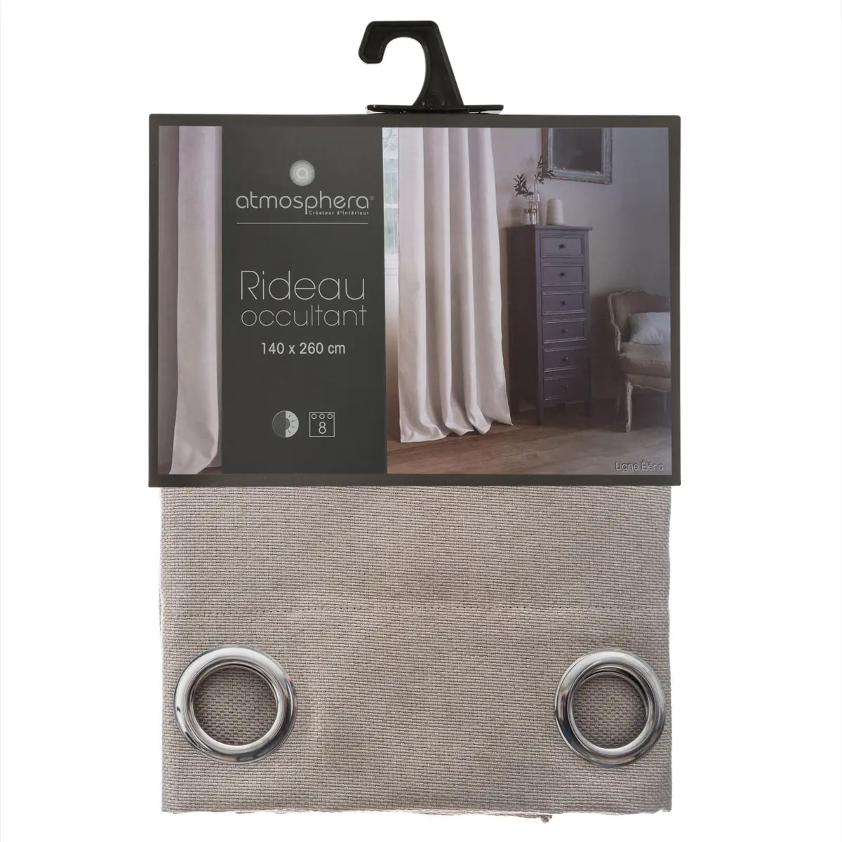 Rideau occultant "Elena" beige 140x260cm