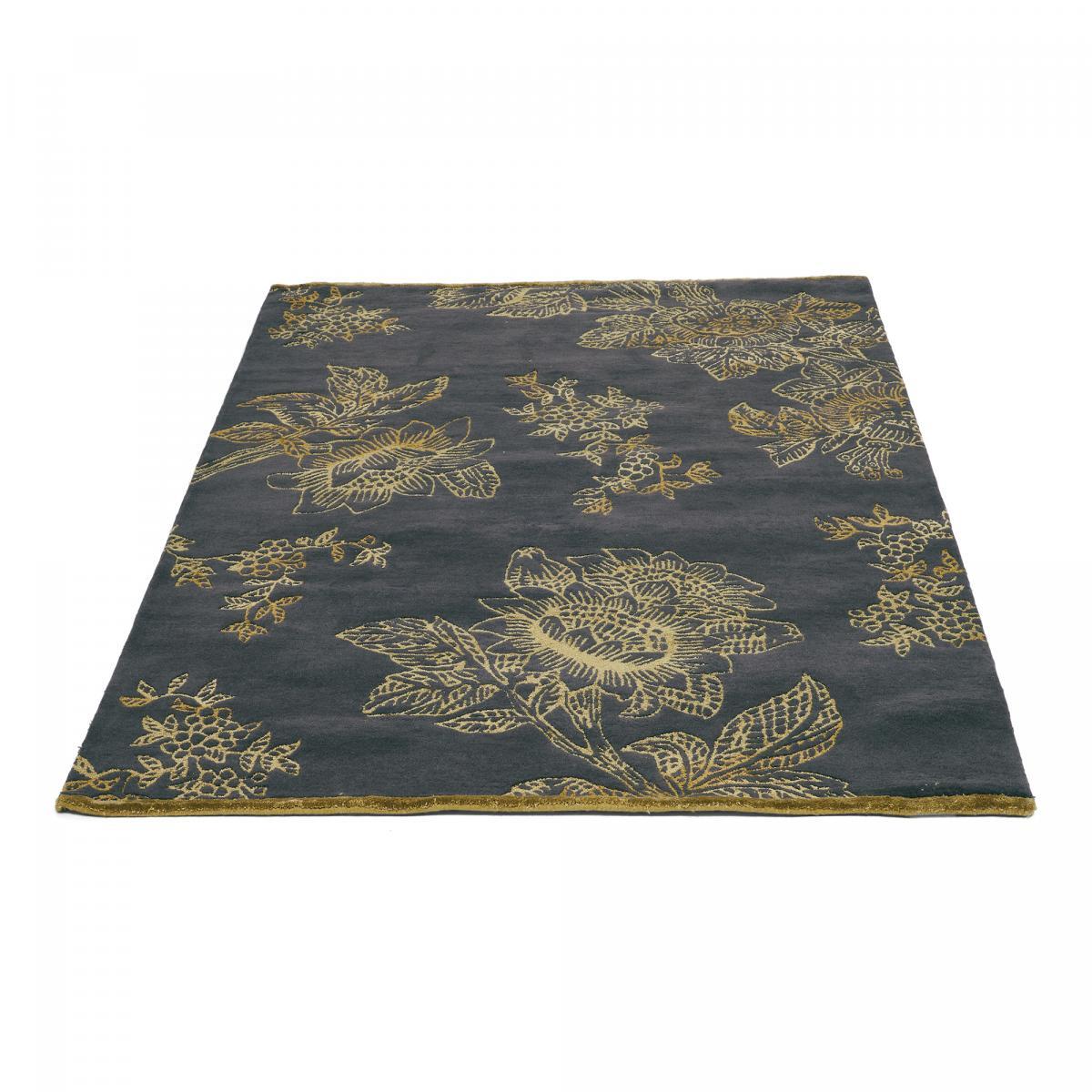 Tapis salon et chambre fait à la main en laine motif floral VAHA