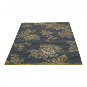 Tapis salon et chambre fait à la main en laine motif floral VAHA