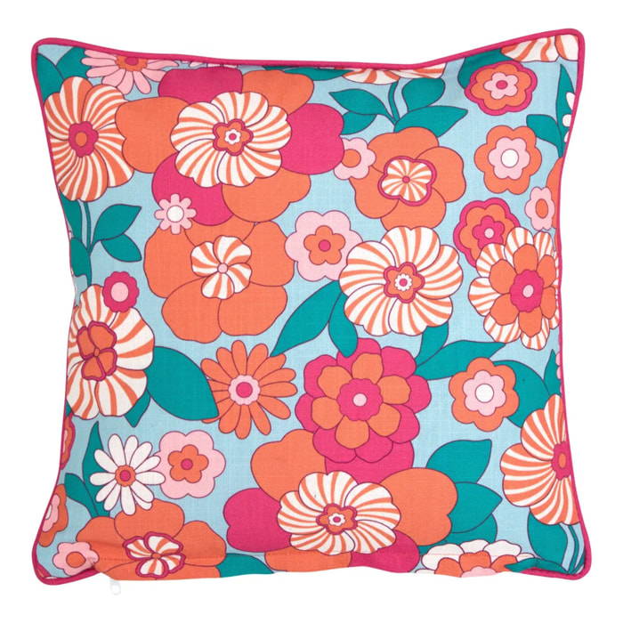 Coussin d'extérieur Cha cha pop 40x40cm bleu