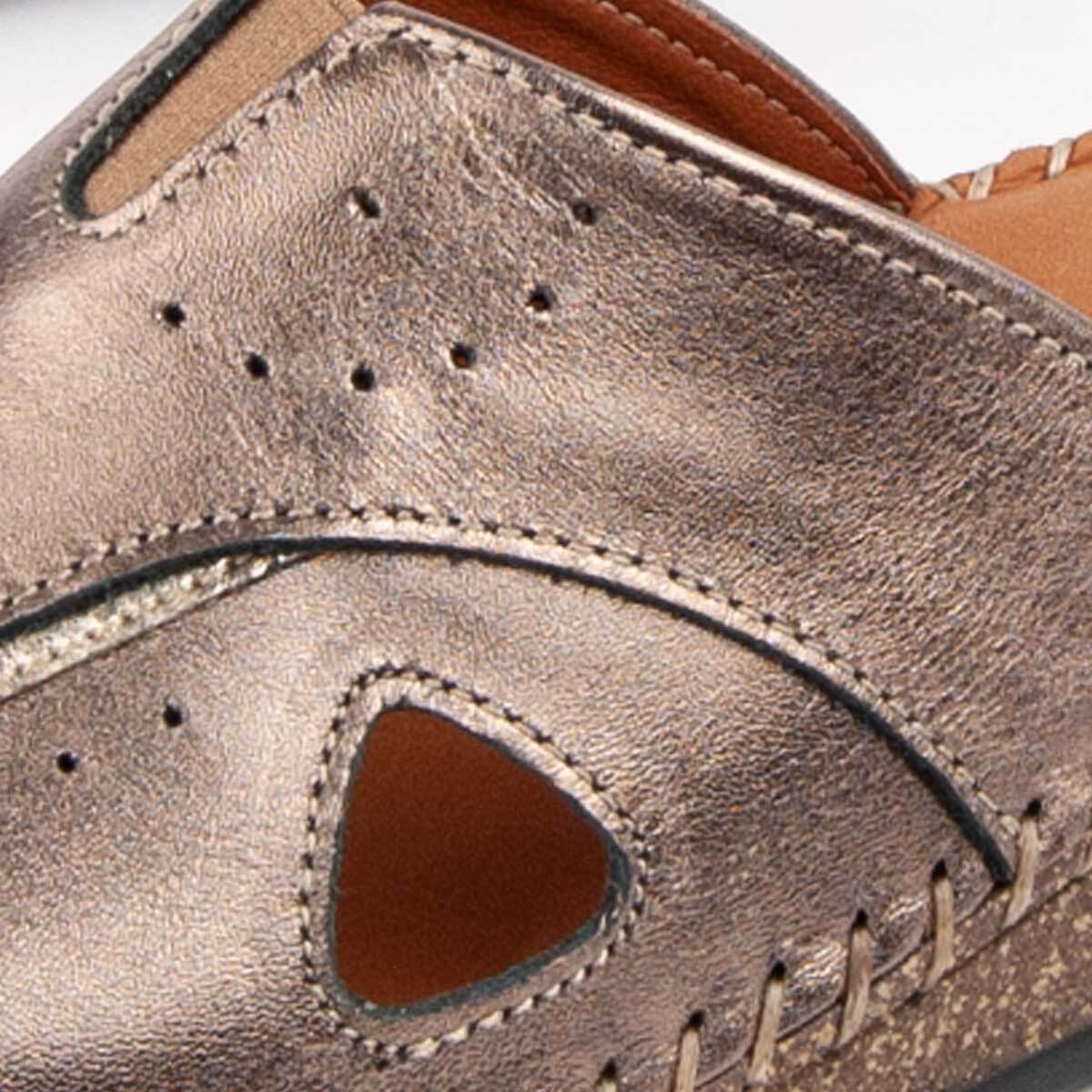 Sandalia De Cuña - Gris - Altura: 4 Cm