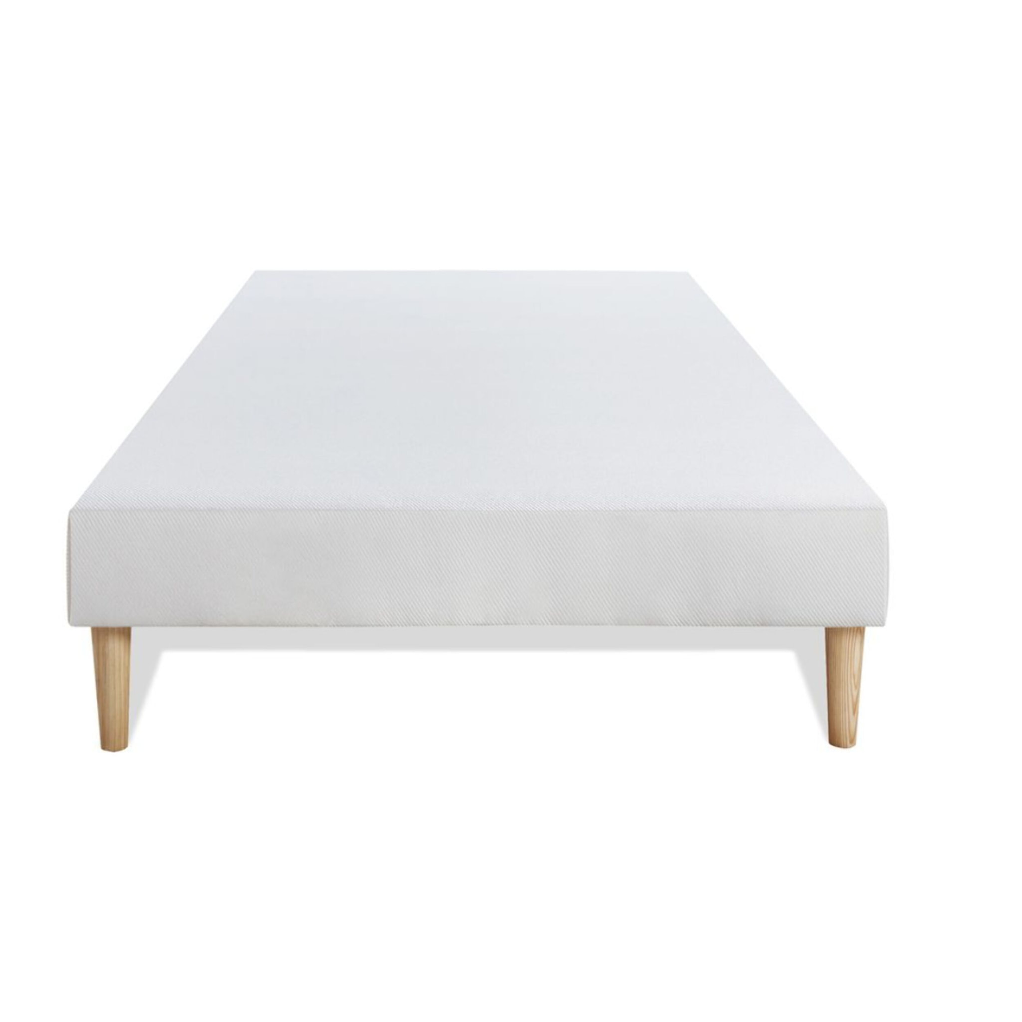 Ensemble Matelas Le Douillet - 26cm - Mémoire de forme - Matériaux éco-responsable - Sommier Tapissier Blanc
