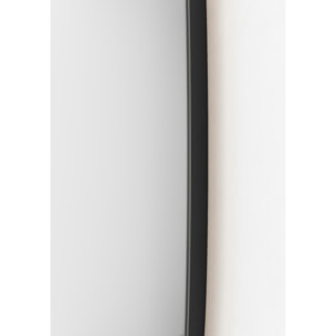 Espejo redondo Lune aglomerado negro ø50cm