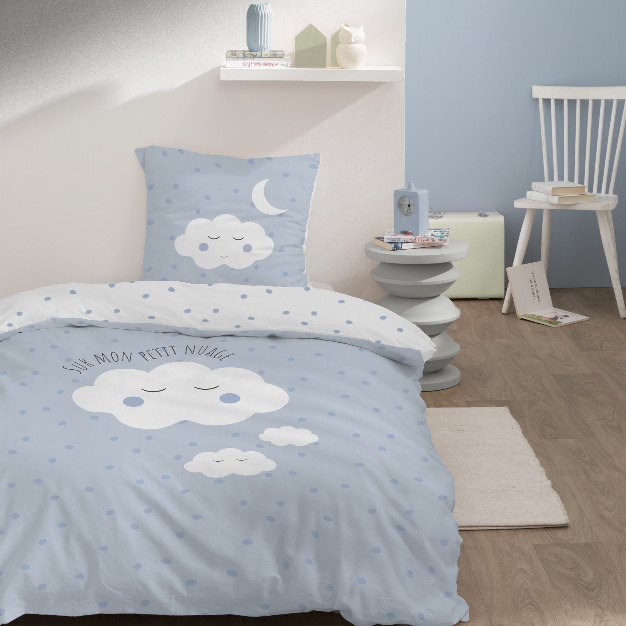Parure de lit imprimée 100% coton, CUMULUS