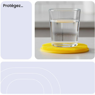 Eponge ESSENTIELB en Silicone x5 - Hygiénique et Réutilisable, Nettoyage Multi-usages, Surfaces et Anti-rayures