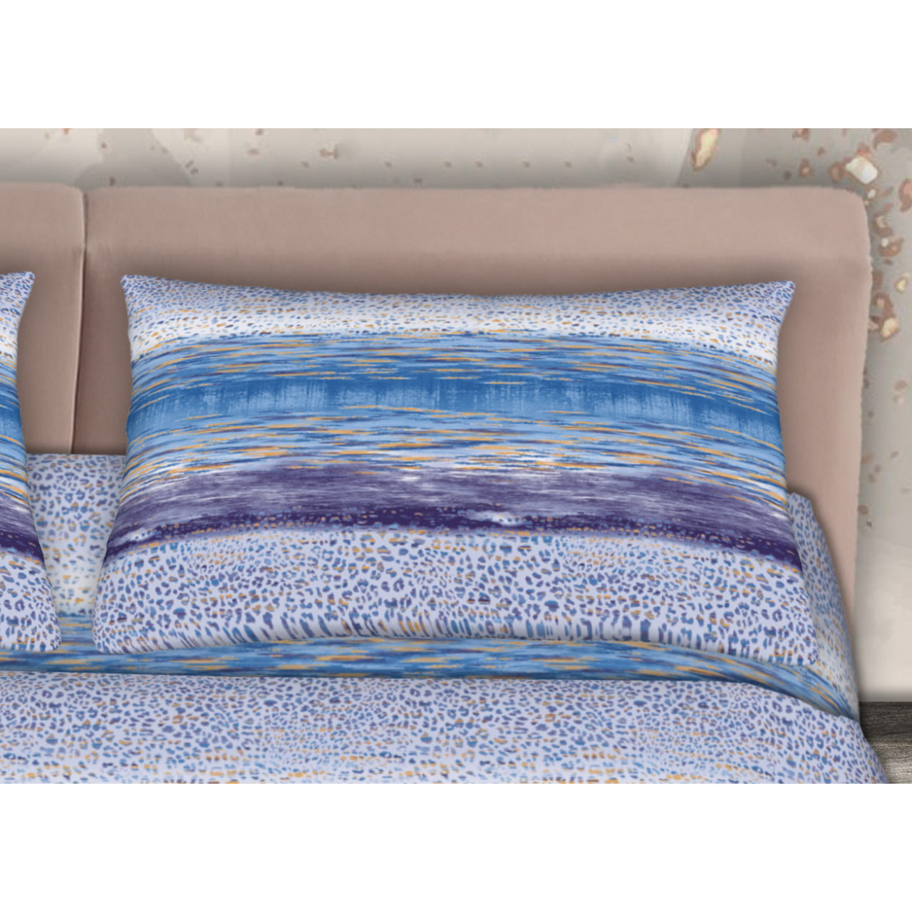 Completo Lenzuola 100% Cotone Effetto Seta Vanisho Lilla CN