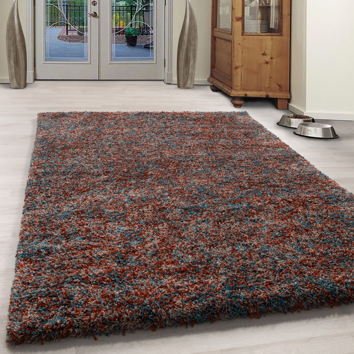 ENJOY - Tapis shaggy à poils longs terracotta