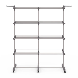 Séchoir extensible pliable 4 niveaux - 50m d'étendage