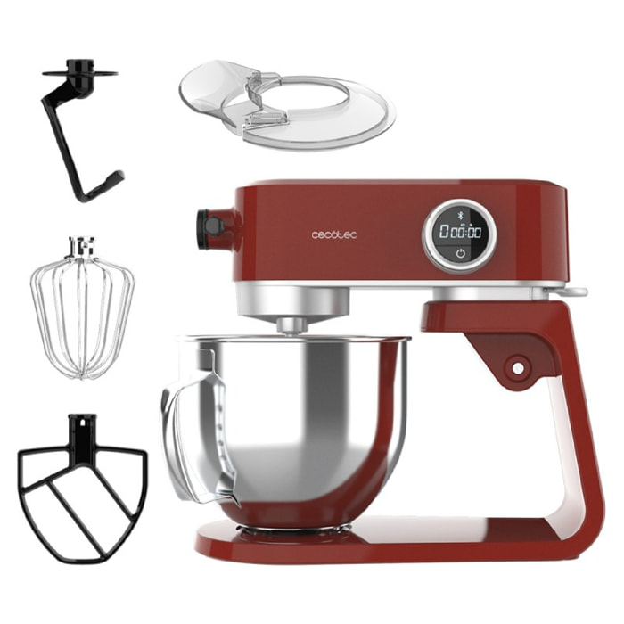 Batidora Amasadora Twist&Fusion 4000 Luxury Red. 800 W, Cuerpo de Aluminio fundi