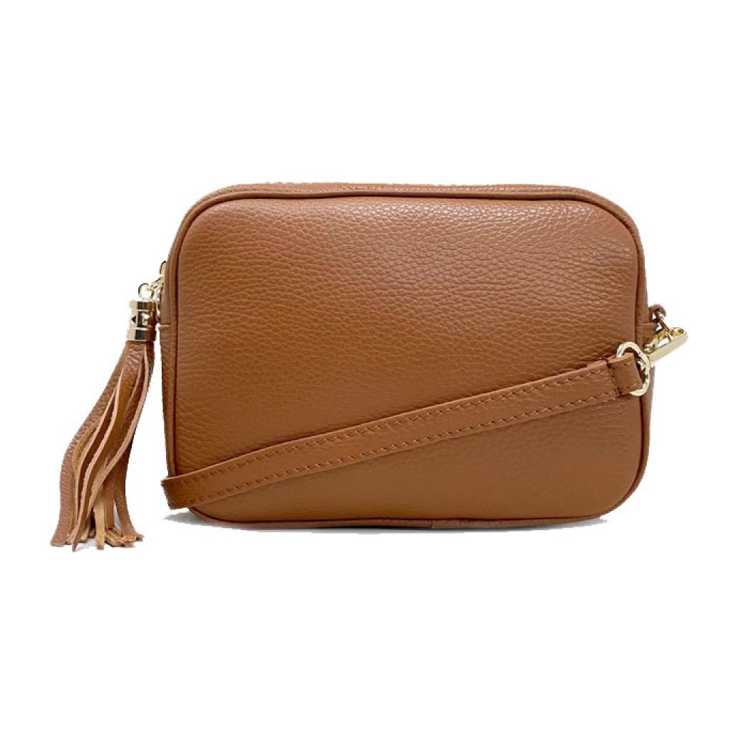 Chicca Borse Tracollina Clutch Cuoio Scuro