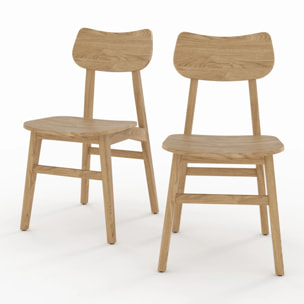 Lot de 2 chaises en bois massif de mindi - Kawi