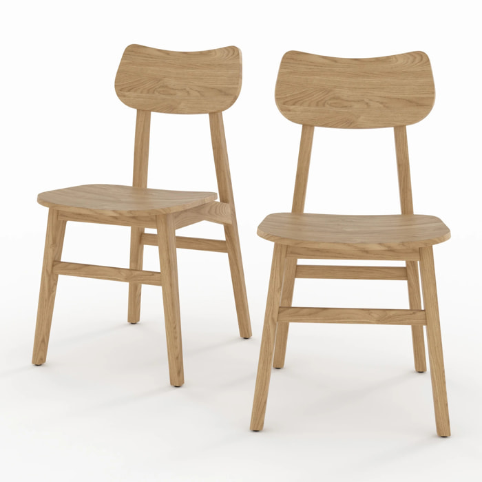 Lot de 2 chaises en bois massif de mindi - Kawi