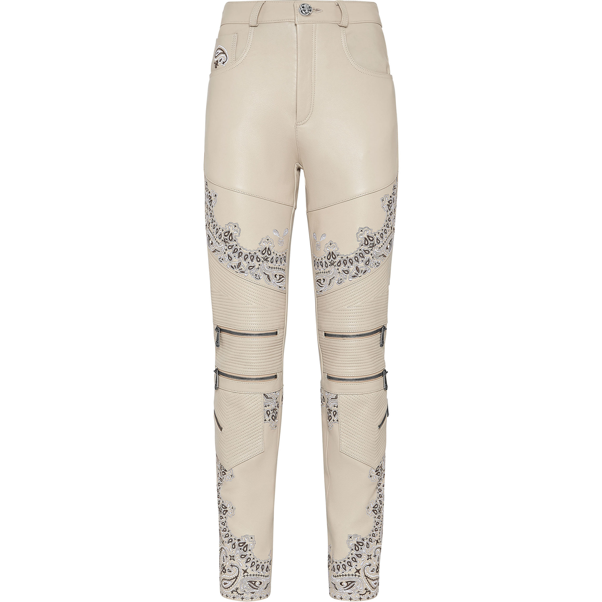 PHILIPP PLEIN Pantalones de cuero PAISLEY