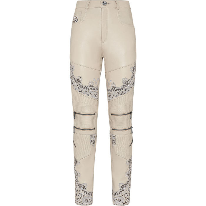 PHILIPP PLEIN Pantalones de cuero PAISLEY