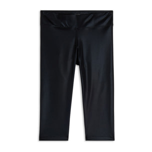 Leggings Corsari Vita Regular in Tessuto Tecnico Wet Effect