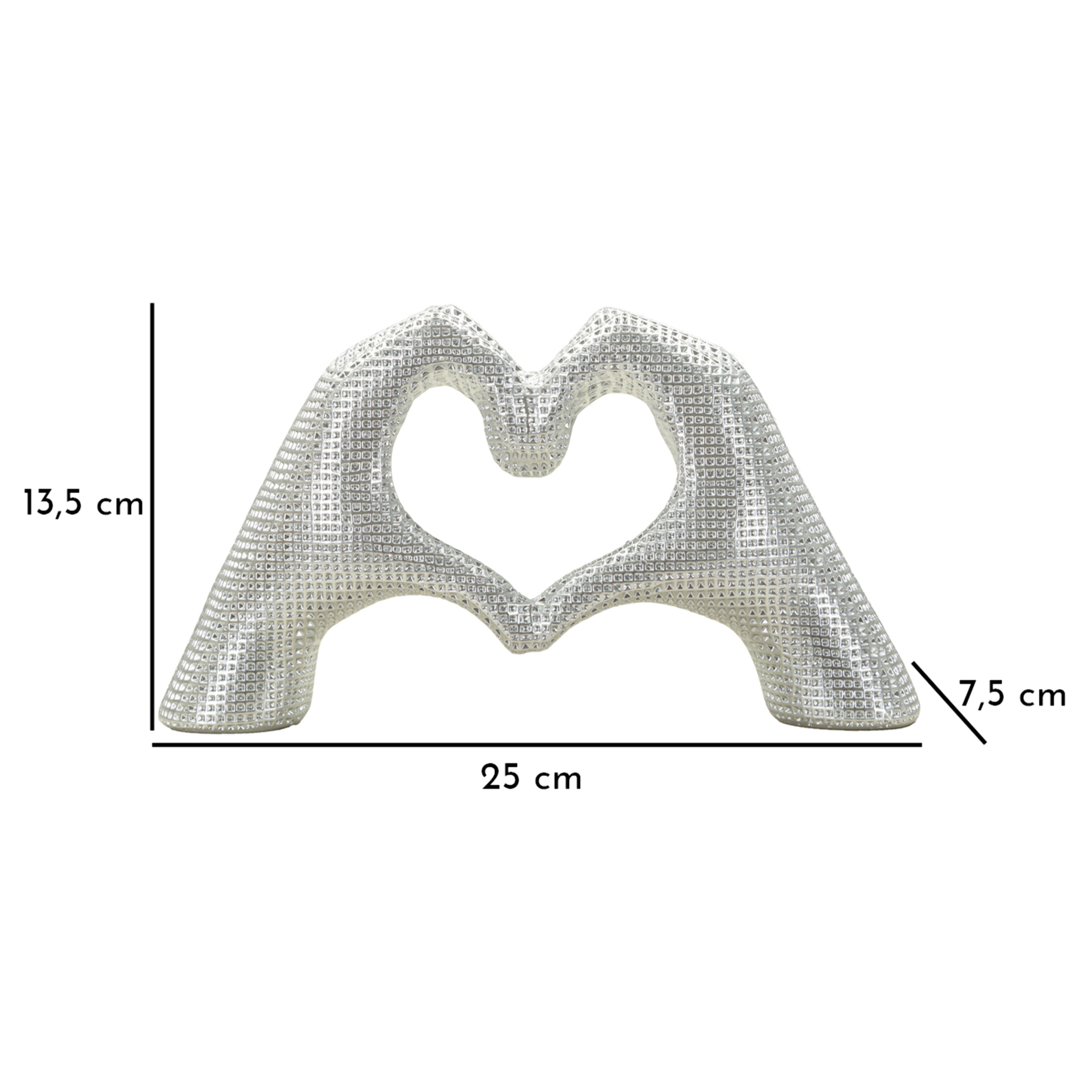 SCULTURA LOVER SILVER CM 25X7,5X13,5
