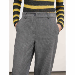 Motivi - Pantaloni chino in velluto a coste - Grigio