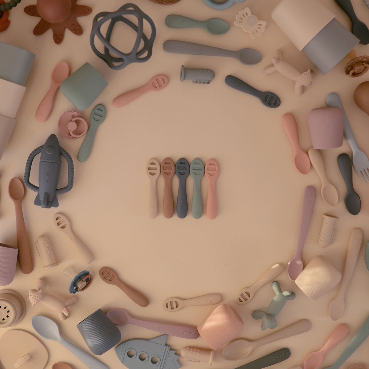 Mushie Mi Primera Cuchara (Pack 2) Solid