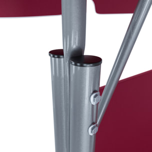 Dondolo 3 Posti Algarve Con Tettuccio Parasole Regolabile Cuscini Imbottiti Struttura Robusta In Acciaio Da Giardino 170 x 110 x 153 cm Bordeaux