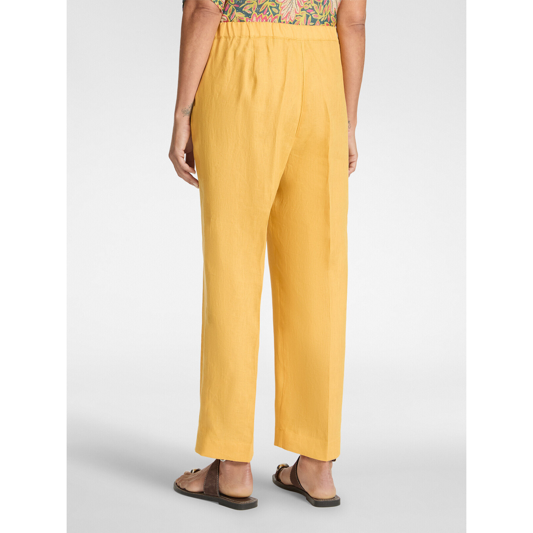 Elena Mirò - Pantaloni in lino - Giallo