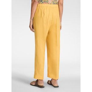 Elena Mirò - Pantaloni in lino - Giallo