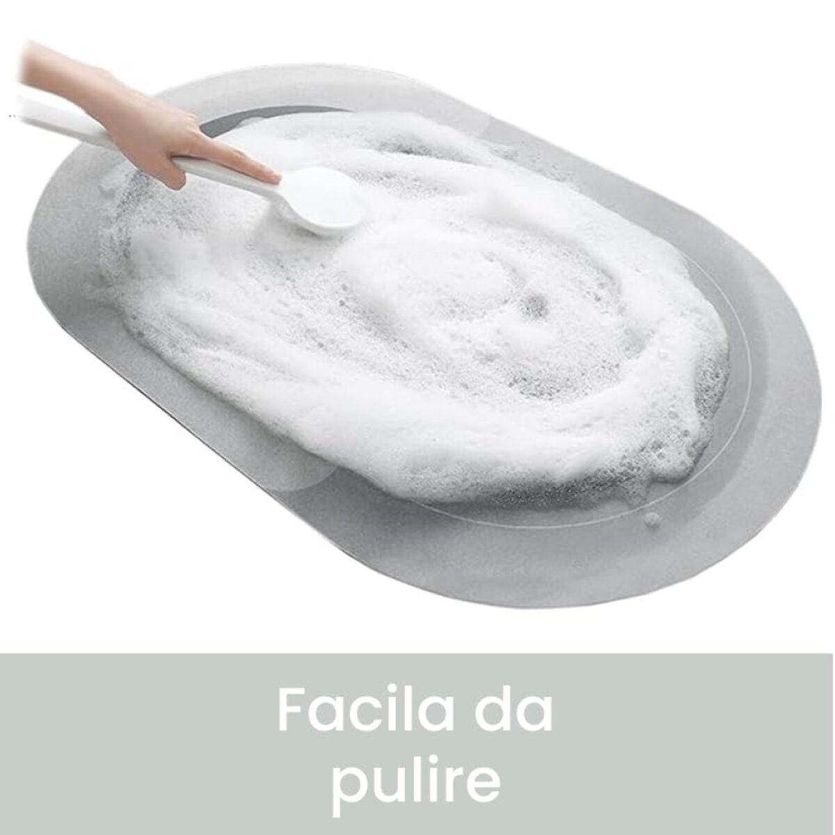 Tappeto Bagno, Tappeto Doccia Antiscivolo, Assorbente, Lavabile, 50x140 cm, Tappetino Magico per Bagno e Cucina. Modello: Good Vibes