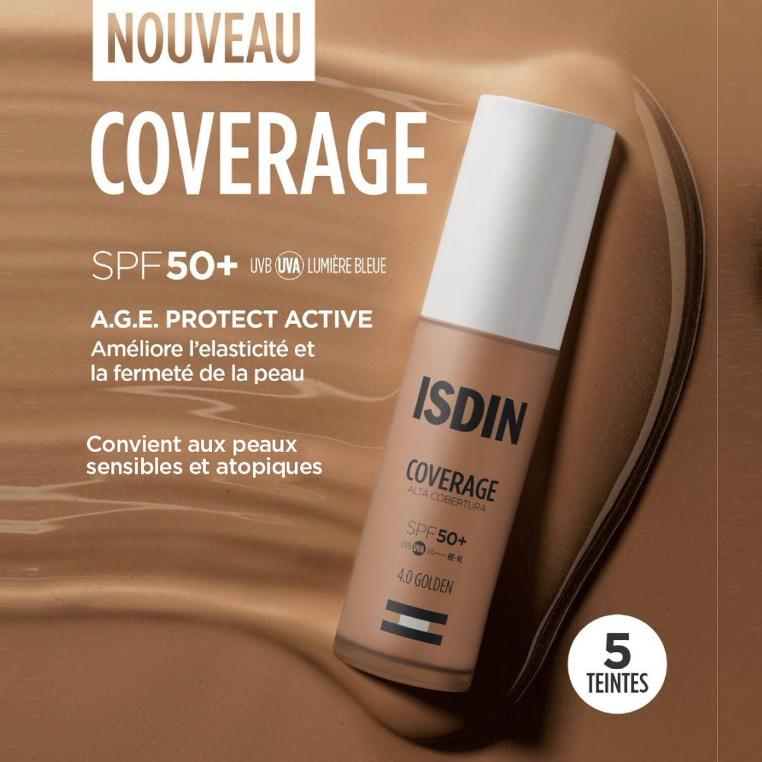 Coverage  A.G.E. Protect Active - Fond de Teint Haute Couvrance SPF50+ 30ml