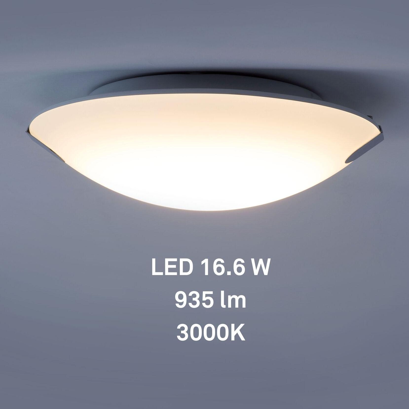LEDS C4 Plafon Clip Ø500 Mm Led 16,6W 3000K Cromo 935Lm