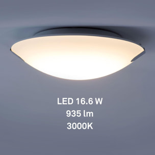 LEDS C4 Plafon Clip Ø500 Mm Led 16,6W 3000K Cromo 935Lm