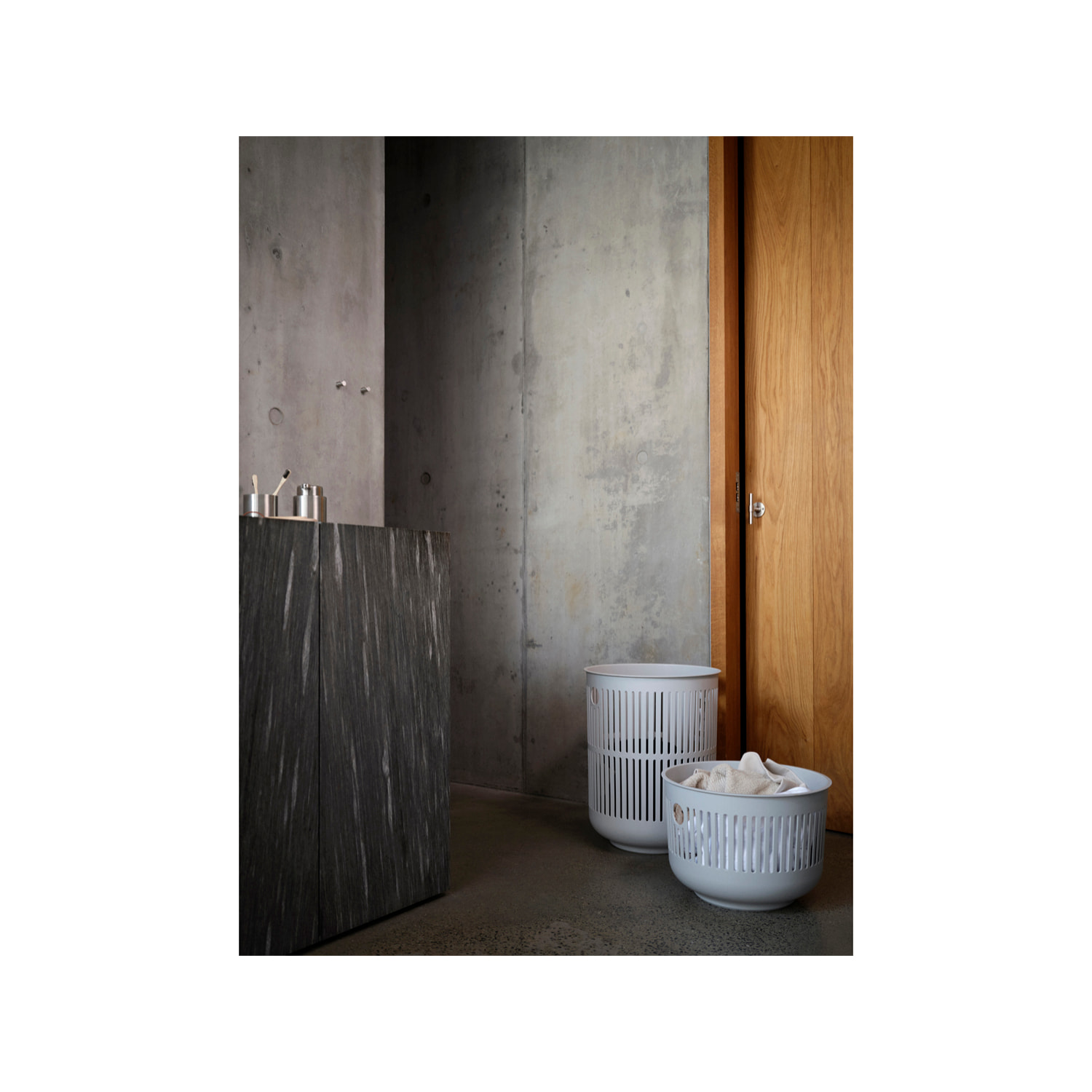 Panier à linge avec couvercle Ume