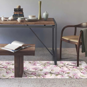 Passatoia tappeto cucina bagno ingresso multiuso, disegno fiori stile floreale