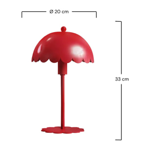 Lampe à poser en métal rouge - Margot