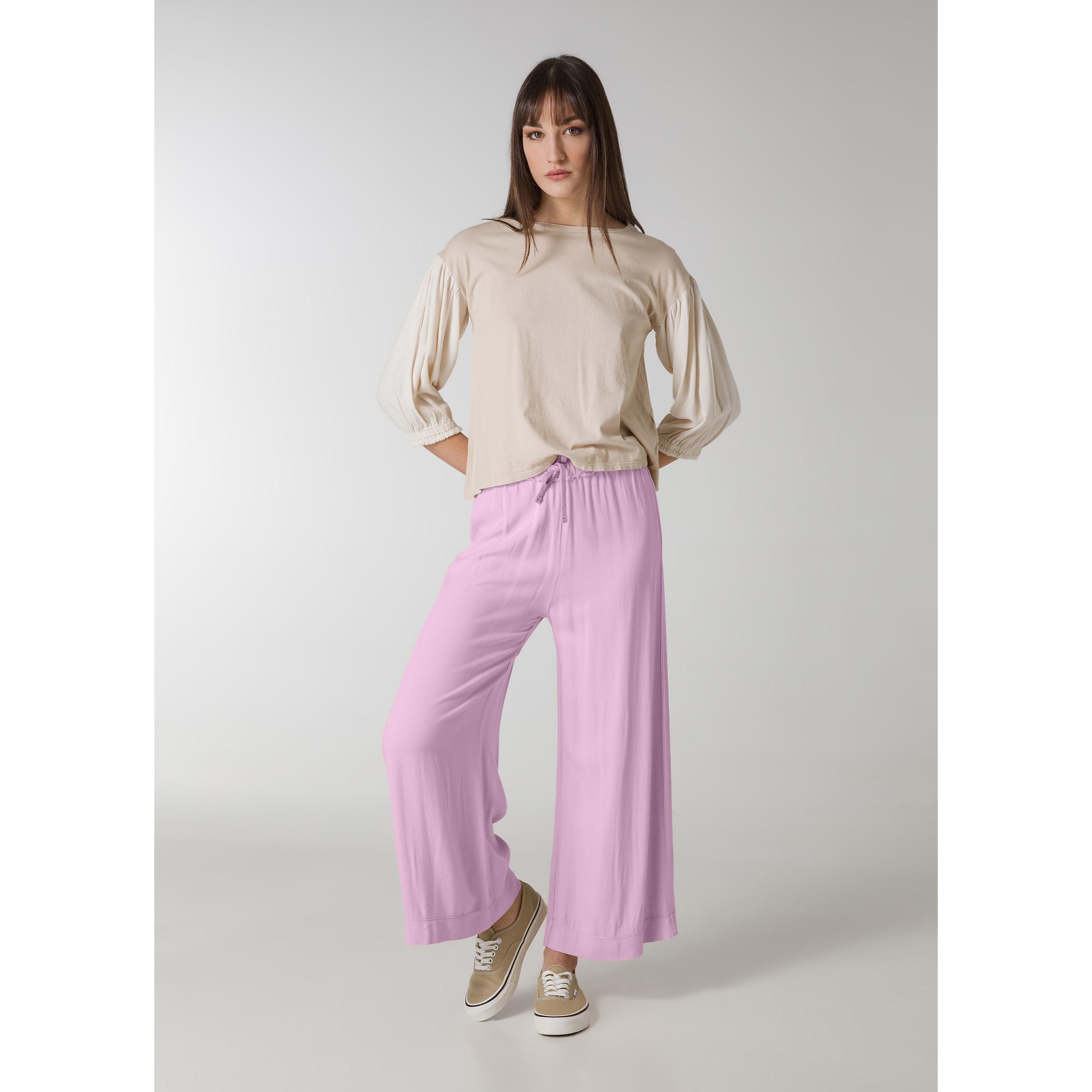 DEHA - Pantalone CREPE TRIMS CROP PANTS in Viscosa per donna