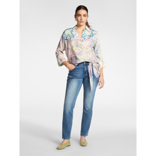 Elena Mirò - Camisa de viscosa estampada - Violeta