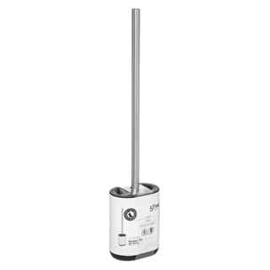 Brosse WC métal "Siliflex" blanc