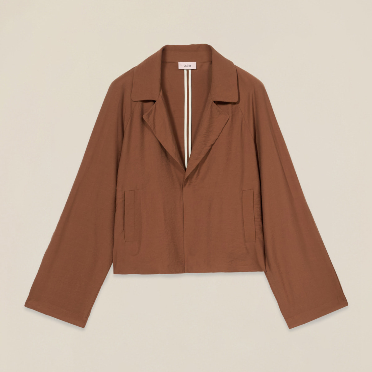 Oltre - Chaqueta fluida desestructurada - Marrón