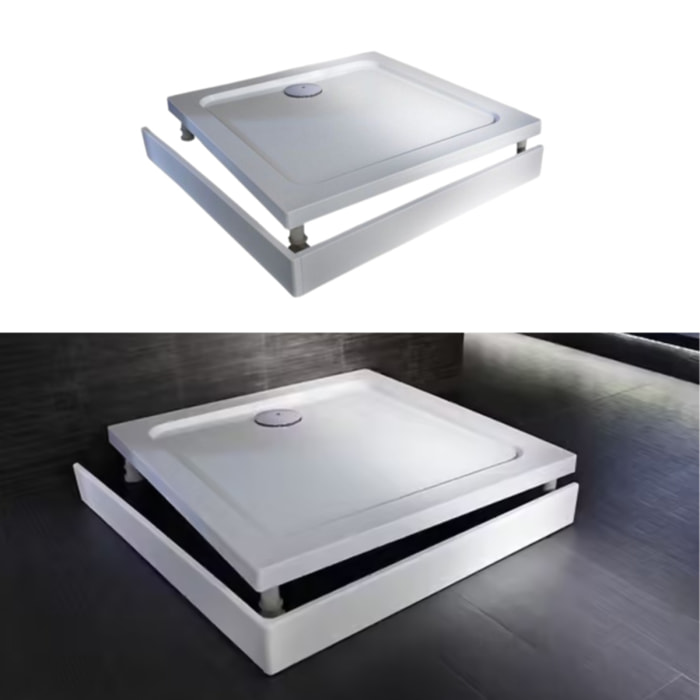 Kit de réhausse avec tablier blanc pour receveur Flight Jacob Delafon - E62506-00