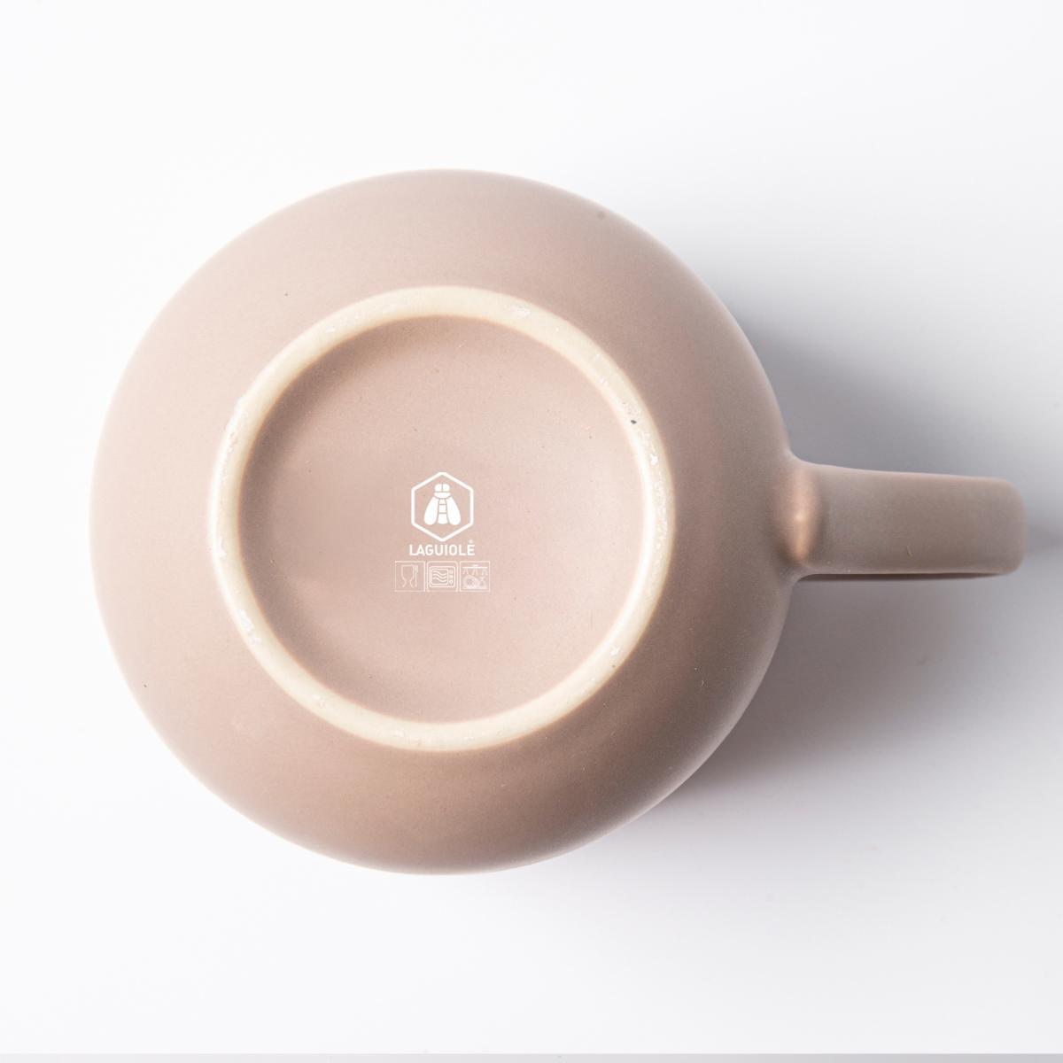 Lot de 2 mugs taupe - "Iris"